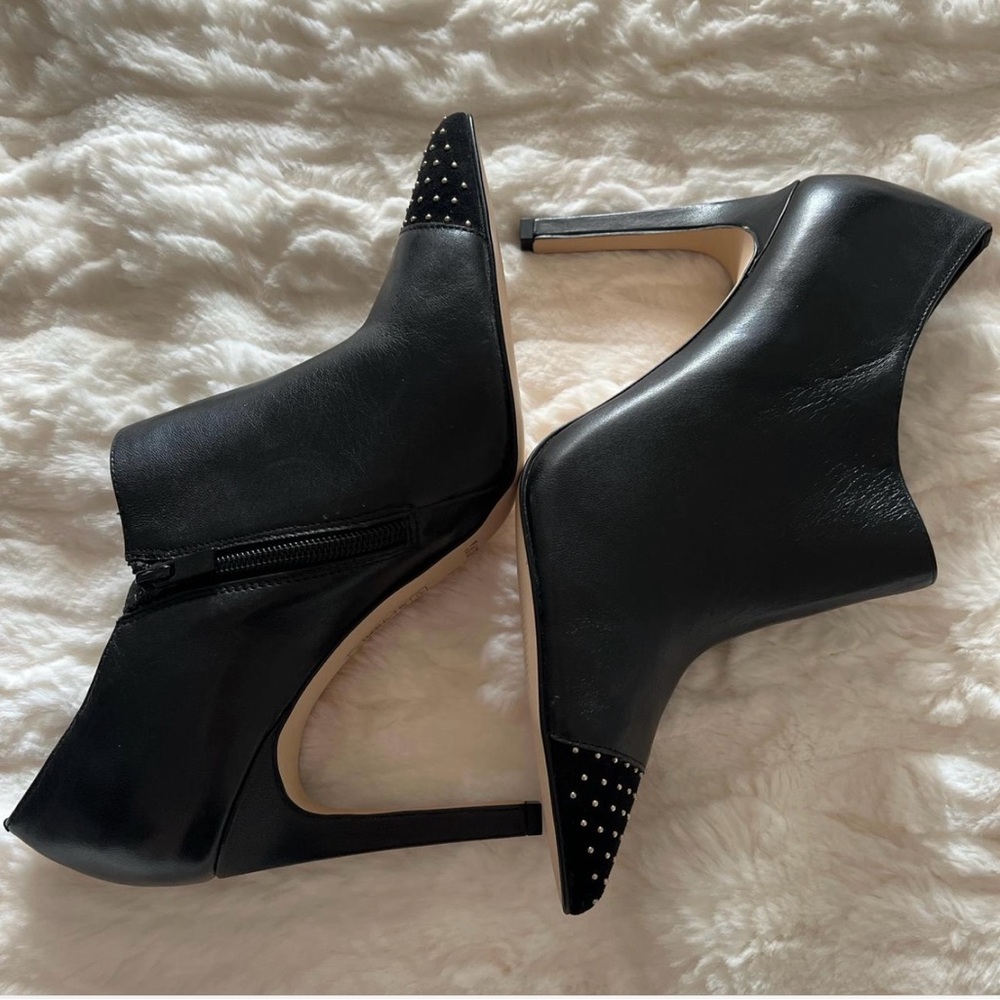 Elegant Black Studded Women's Ankle Boots